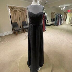 Amsale Bridesmaid Style G849C Color Charcoal
